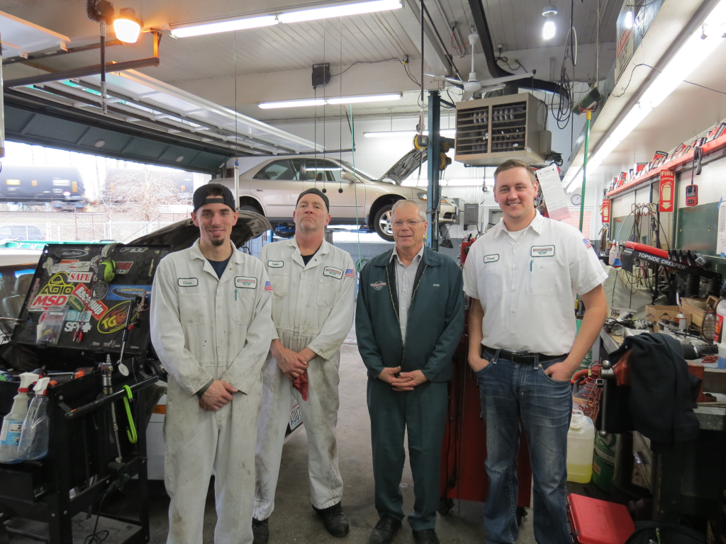 willand tech auto staff chris atkinson - spike anderson - ron willand - trent mast - missing Eileen Winton 2017-11-22