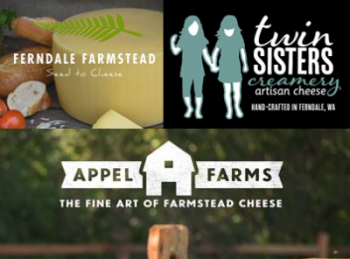 appel farmstead twin sisters logo mashup for creamery crawl promo