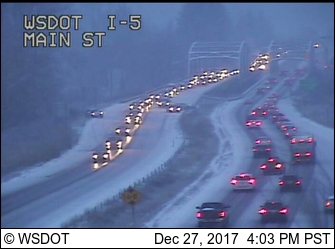 crash scene on I-5 just s of nooksack river bridge 2017-12-27