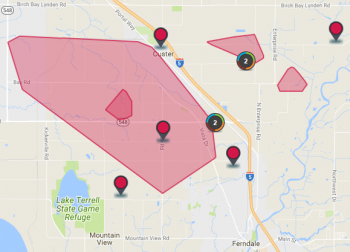 power outages in northern ferndale during freezing rain event 2017-12-29 1630