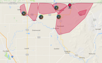 power outages in northern whatcom county during freezing rain event 2017-12-29 1500