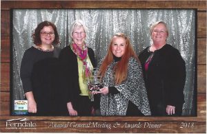 Ferndale Community Service Cooperative with their 2017 Community Service Award from the Chamber photo courtesy FCSC 2018-01-20