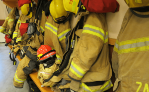 Church Road fire station gear hangers april 2017