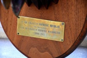 ferndale eagle plaque closeup
