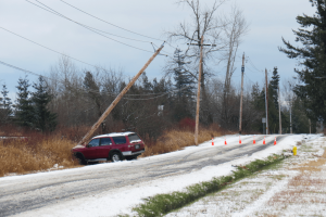 toyota 4runner into power pole hovander road 2018-02-24