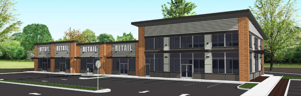 capstone physical therapy building and retail center rendering