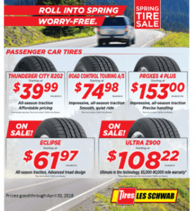 les schwab spring sale psgr tires mar-apr 300x