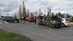 scene of rollover crash in 1700 block of Main Street 2 2018-03-30