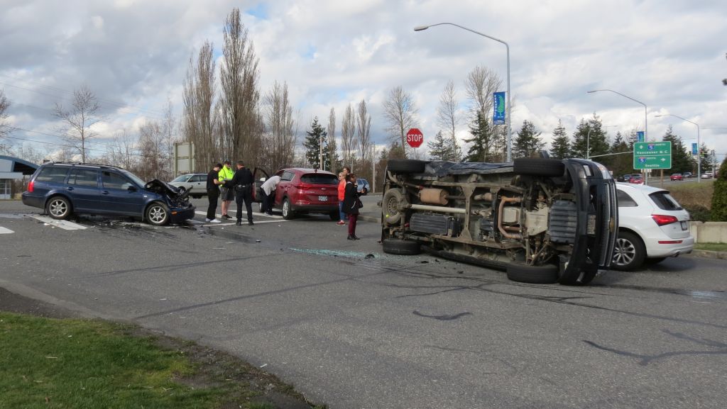 scene of rollover crash in 1700 block of Main Street 2 2018-03-30