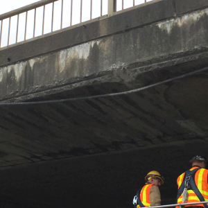 wsdot pic of damaged alabama I-5 overpass 2018-03-28