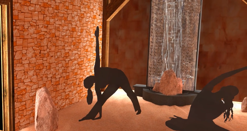 flowmotion proposed himalayan salt cave with yoga silhouettes 2018-03