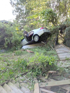 honda ended up on propane tank on lummi island src wcso