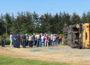 john gargett briefs participants before the beginning of yellow rhino emergency preparedness exercise