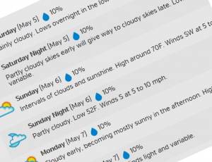 weather forecast graphic