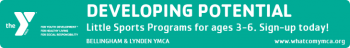 YMCA DISC FERN BANNER AD green little sports