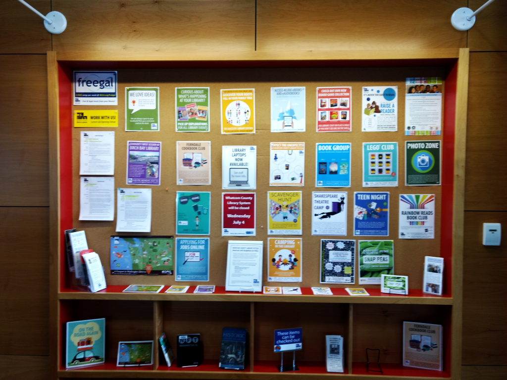 info board at ferndale public library 2018-06-28