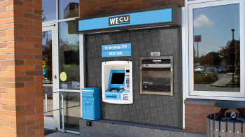 WECU ATM with new logo and color scheme