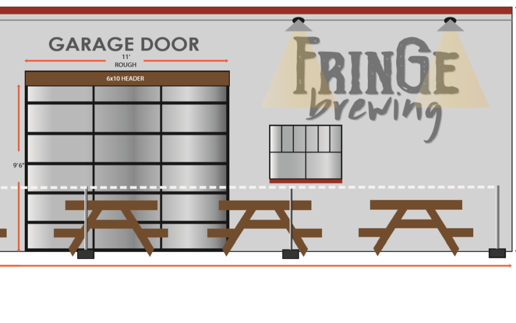 artistic rendering of proposed exterior for fringe brewing at 3rd ave and alder St 2018-07-09