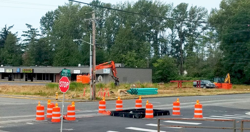 works begins on new commercial building at 3rd and alder st 2018-07-09