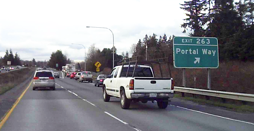 I-5 northbound exit at Portal Way about 0430pm 2-16-16 Photo My Ferndale News