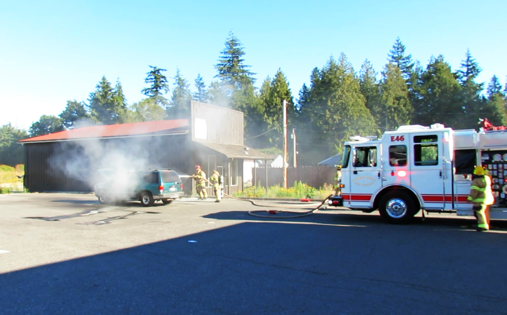 car fire at portal way shell station 2018-08-07
