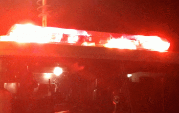 WCFD7 fire engine overhead forward lights. Video: My Ferndale News