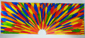 hand drawn mural design for the southside of the city hall annex building