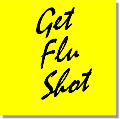 get flu shot reminder note