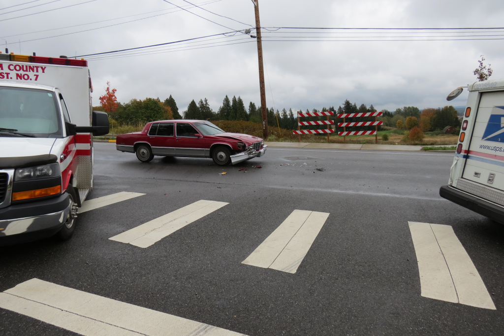 car vs usps mail vehicle on Church Road 2018-10-08