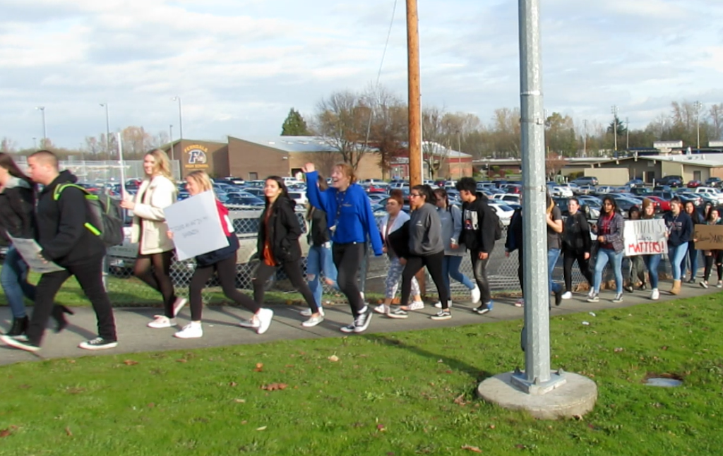 FHS students march after bond fails to garner enough votes 2018-11-14