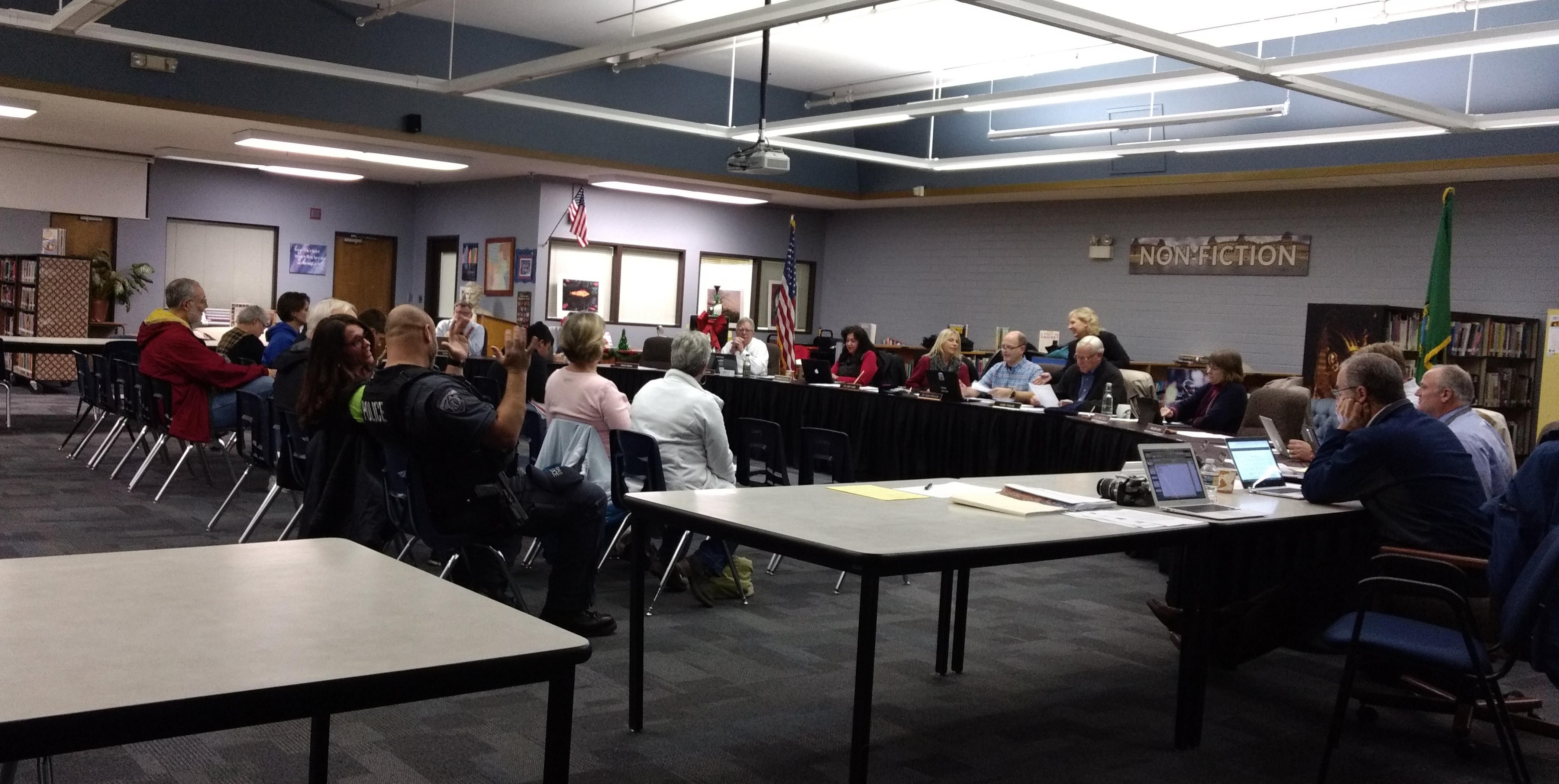 school board meeting