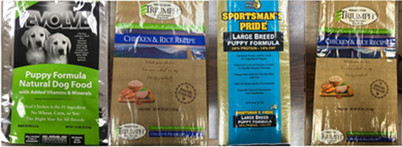 dog food recall packaging