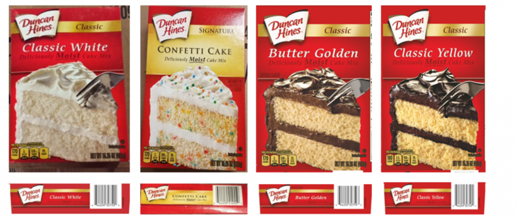 duncan hines cake mix packages