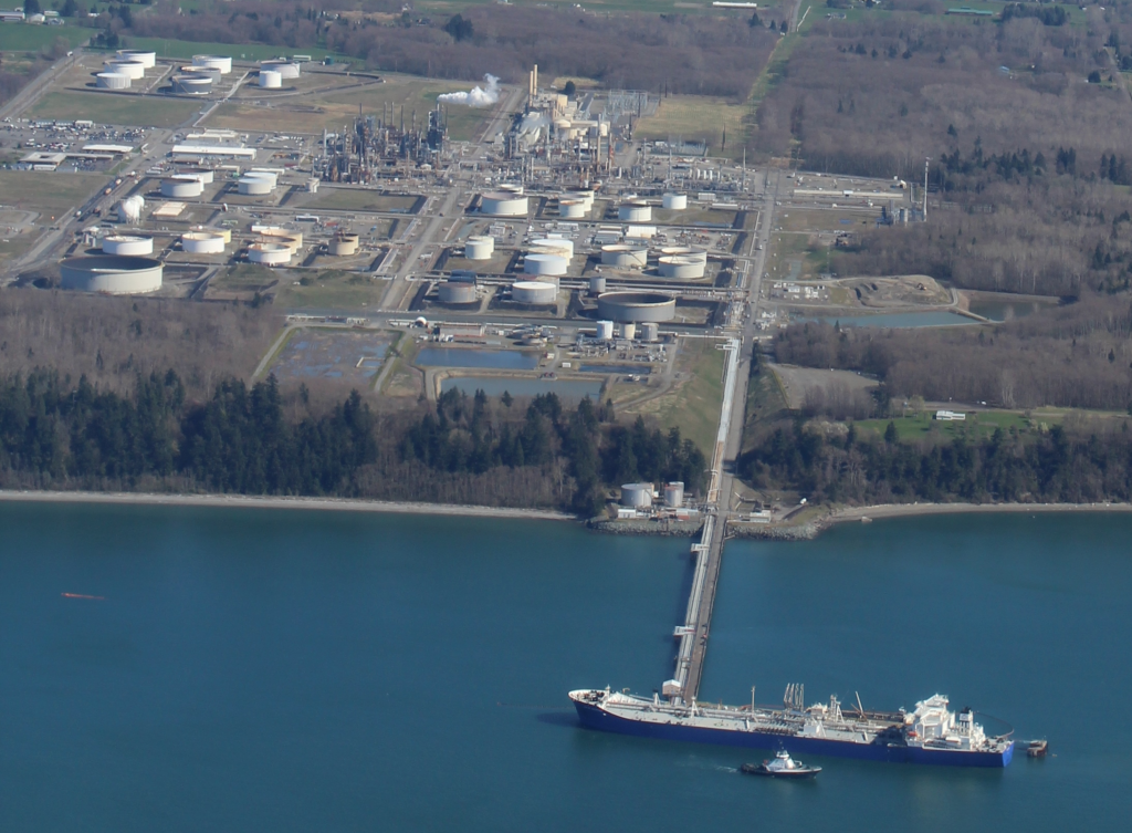 Phillips 66 Ferndale Refinery (date unknown). Photo courtesy of Phillips 66