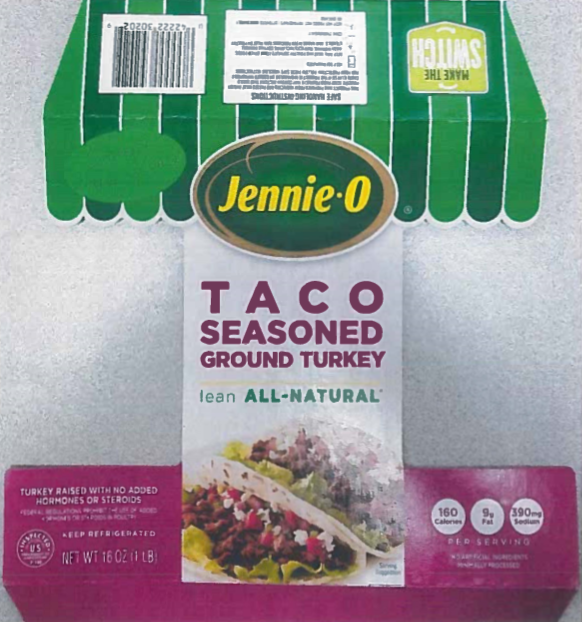 recalled ground turkey package sample src fsis