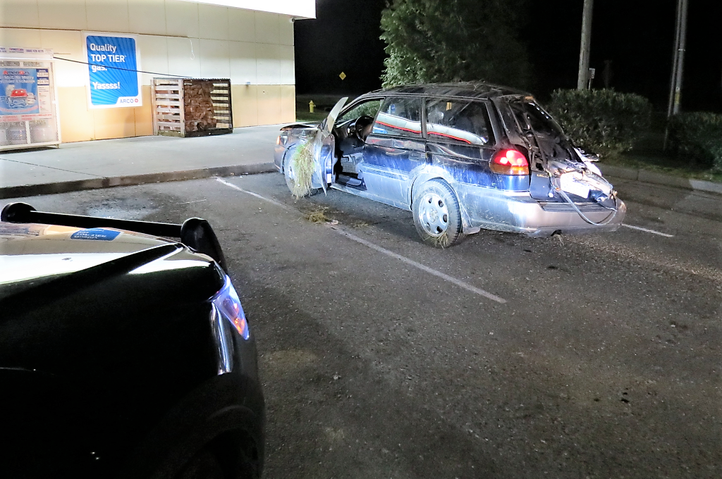 car after rollover crash 2018-12-25