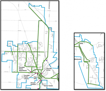 City of Ferndale snow removal priority routes (2017). Source: City of Ferndale