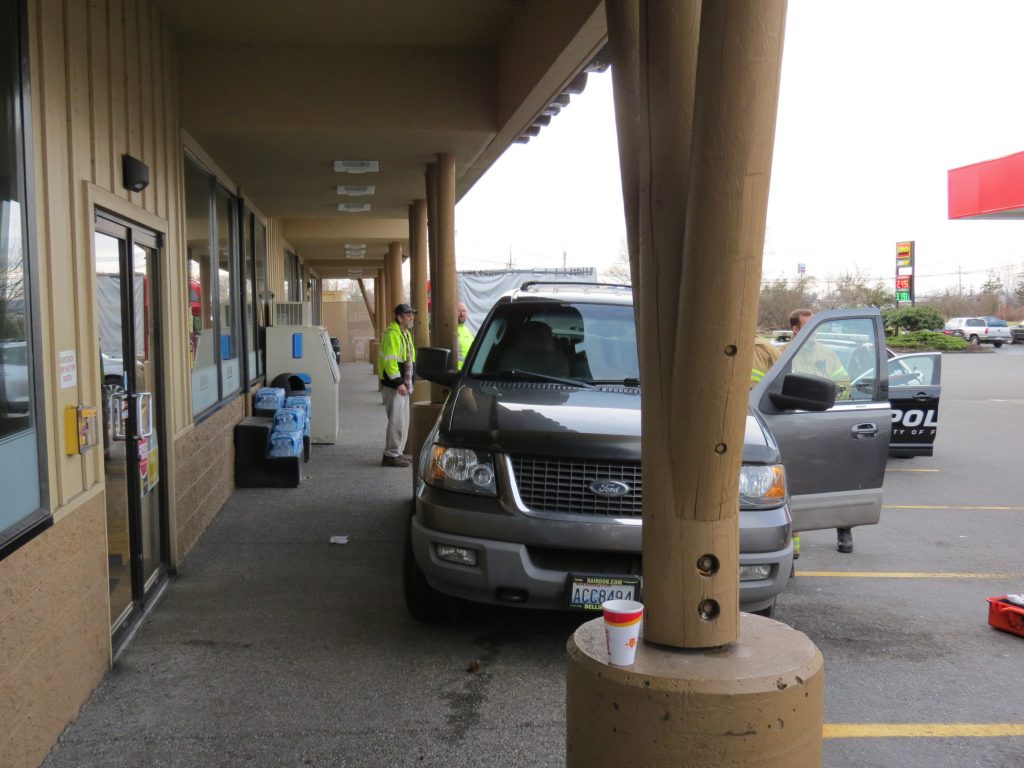 Scene of crash outside Ferndale Pilot Travel Center (January 5, 2019). Photo: My Ferndale News