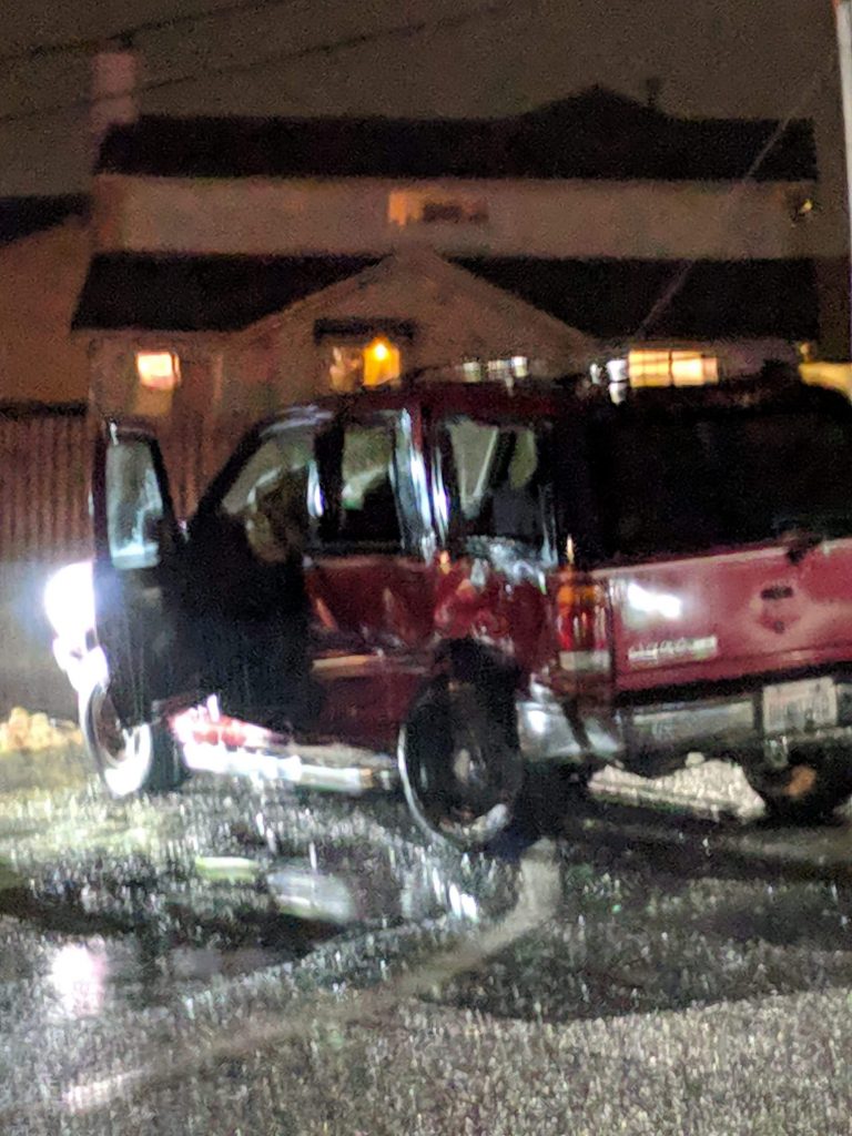 hit and run victim vehicle at thornton and church 2019-01-22 photo gayle kinney
