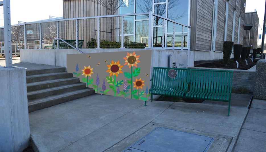 library wall after overlay cof