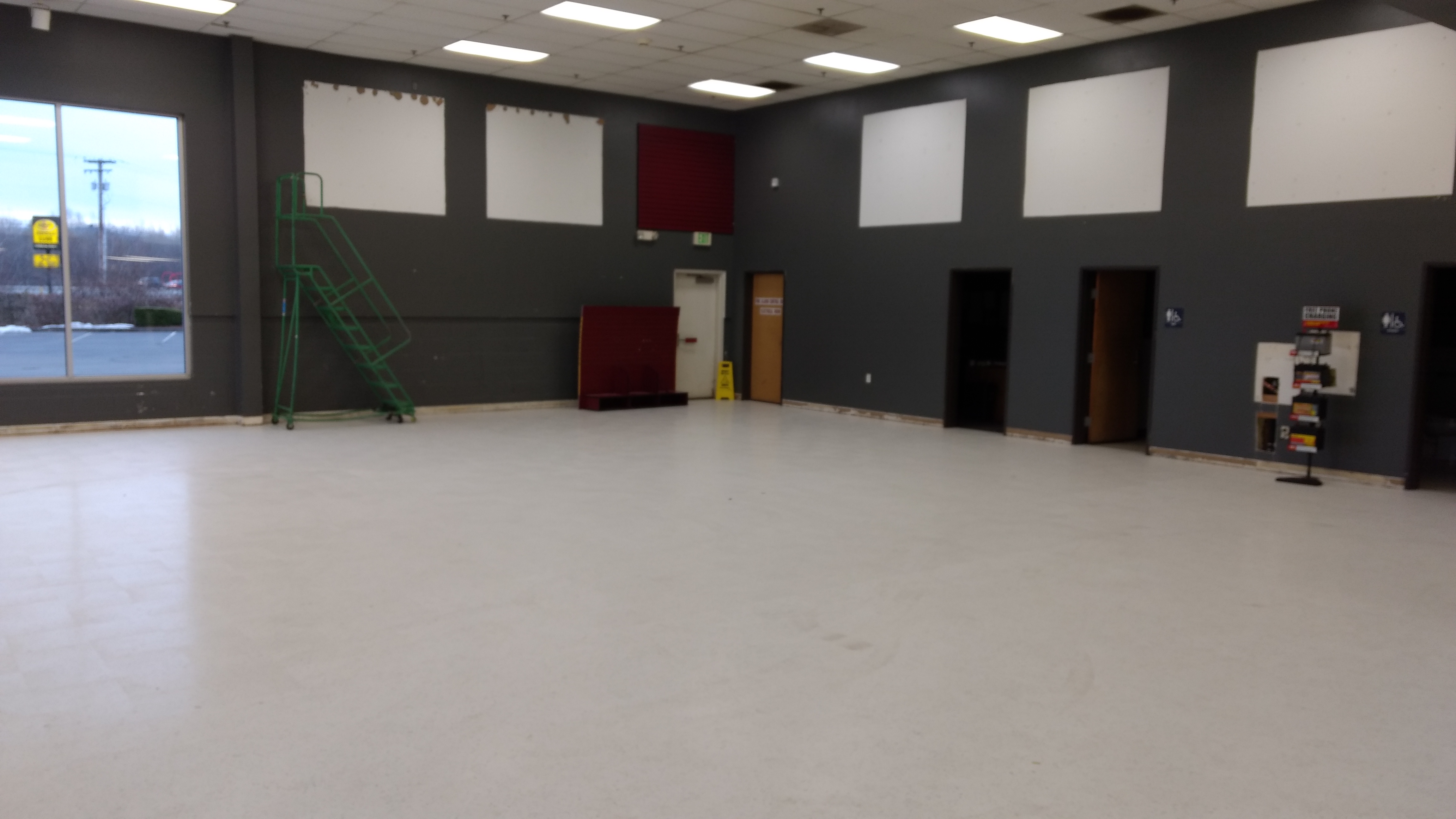 The interior of the Ferndale Les Schwab Tires location awaits new paint and other new trim elements during a "remodernization" project (February 27, 2019). Photo: My Ferndale News