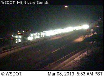 backup on sb I-5 at n lake samish 2019-03-08 0554