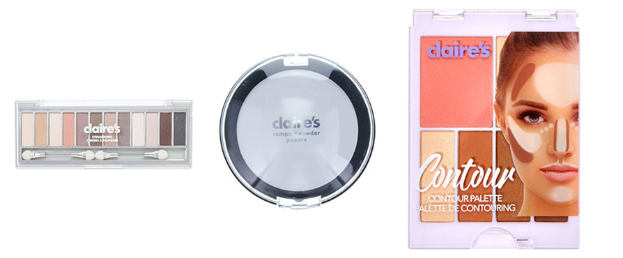 Photos of recalled Claire's Stores products (March 12, 2019). Courtesy of US Food & Drug Administration.