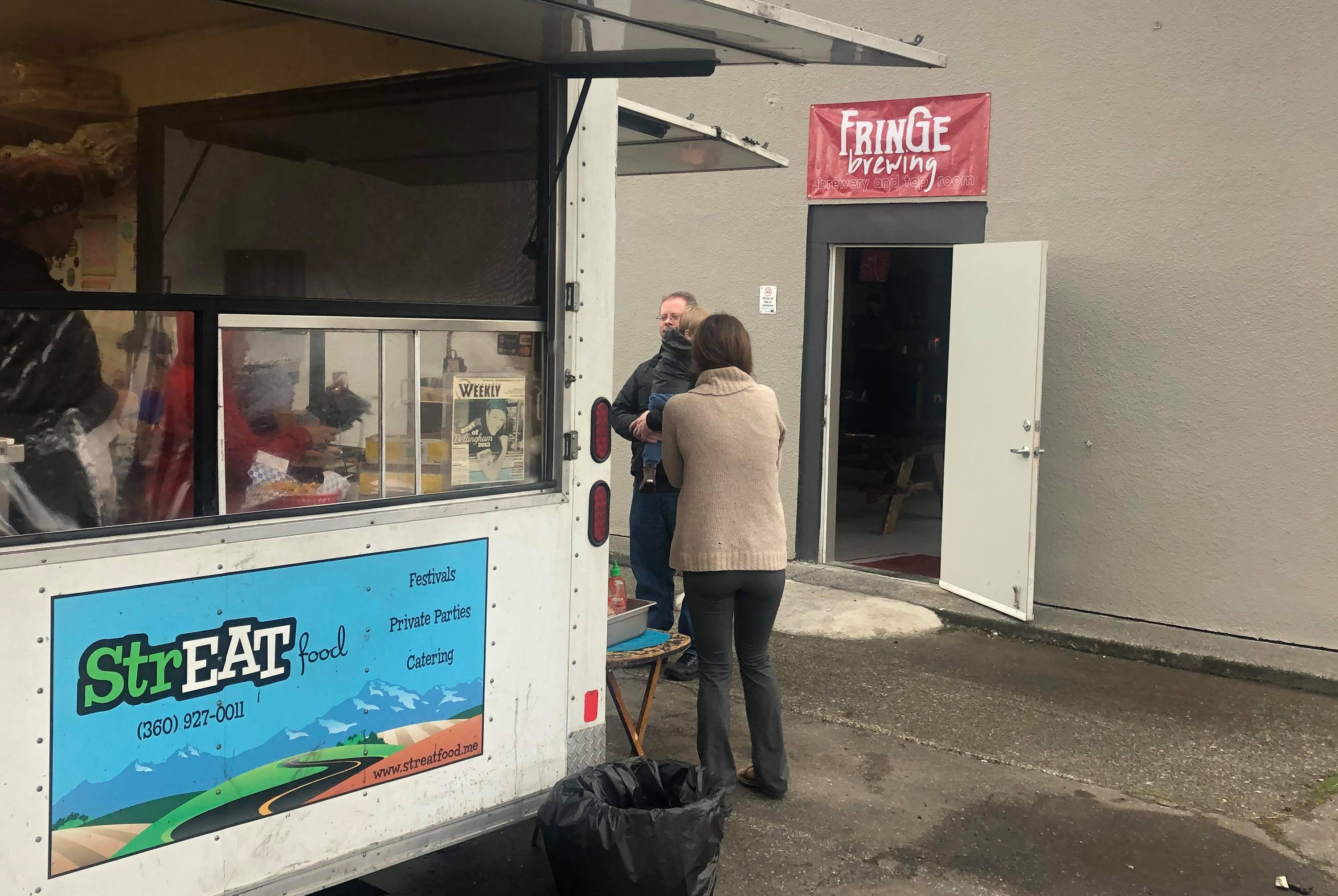 StrEAT Food food truck set up outside FrinGe Brewing (April 3, 2019). Photo courtesy of James Pitzer.