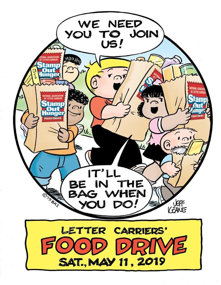 2019 letter carriers food drive poster