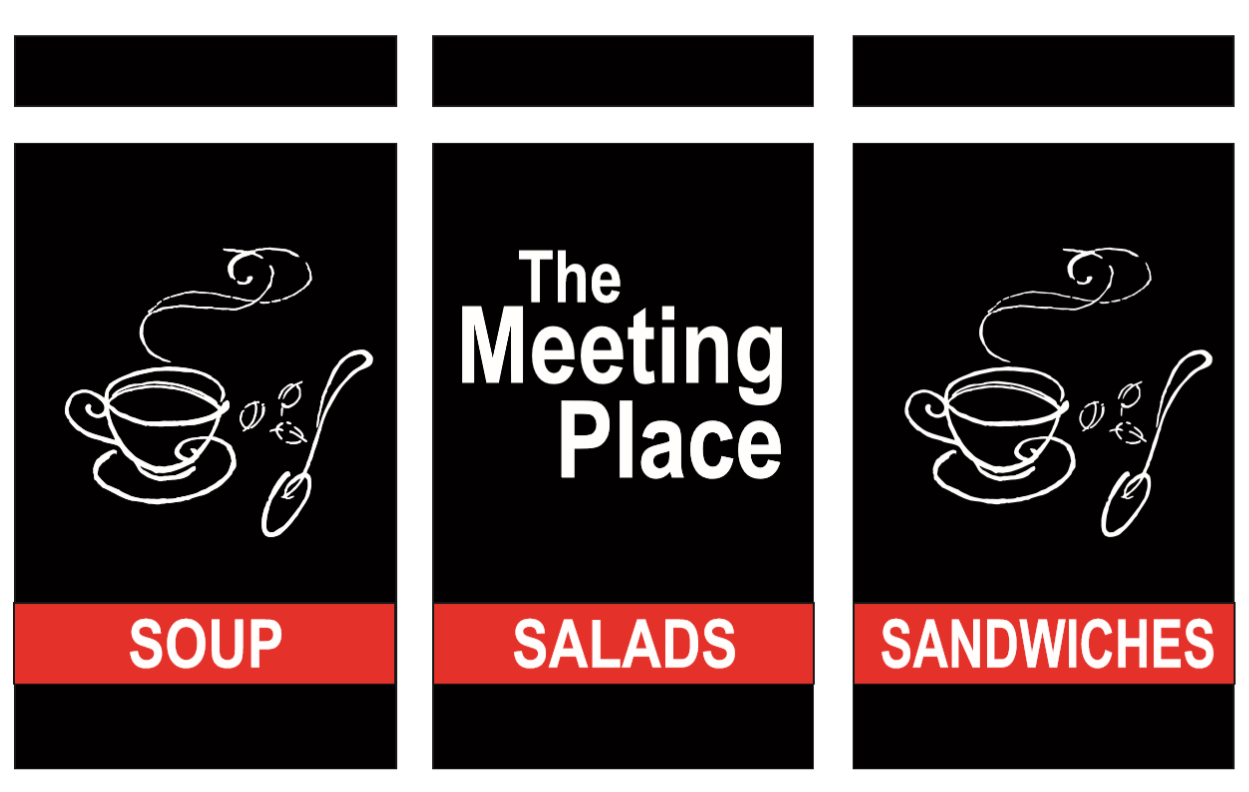 the meeting place window signage logo