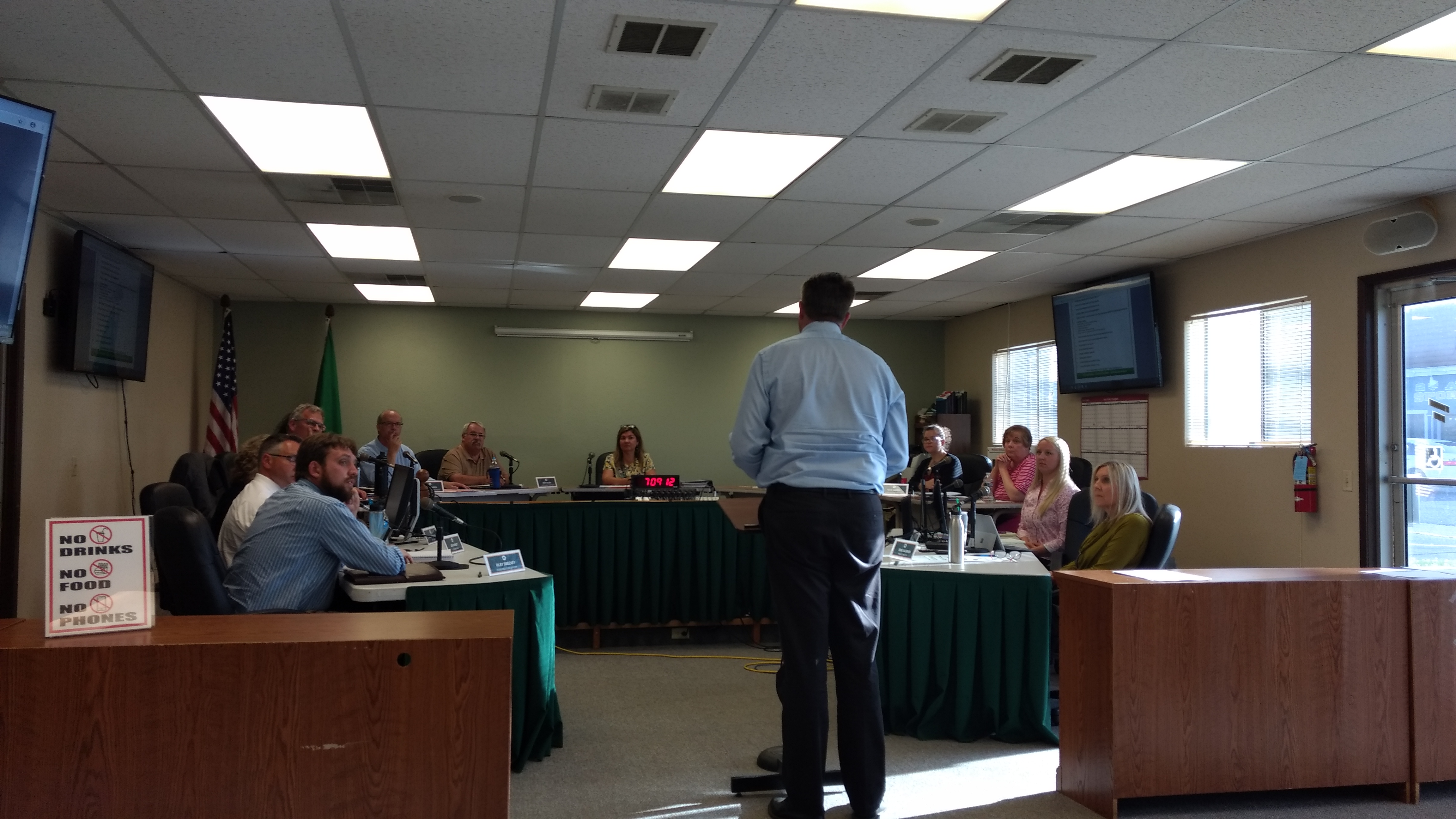 City of Ferndale Public Works Directory Kevin Renz addresses the City Council (June 3, 2019). Photo: My Ferndale News