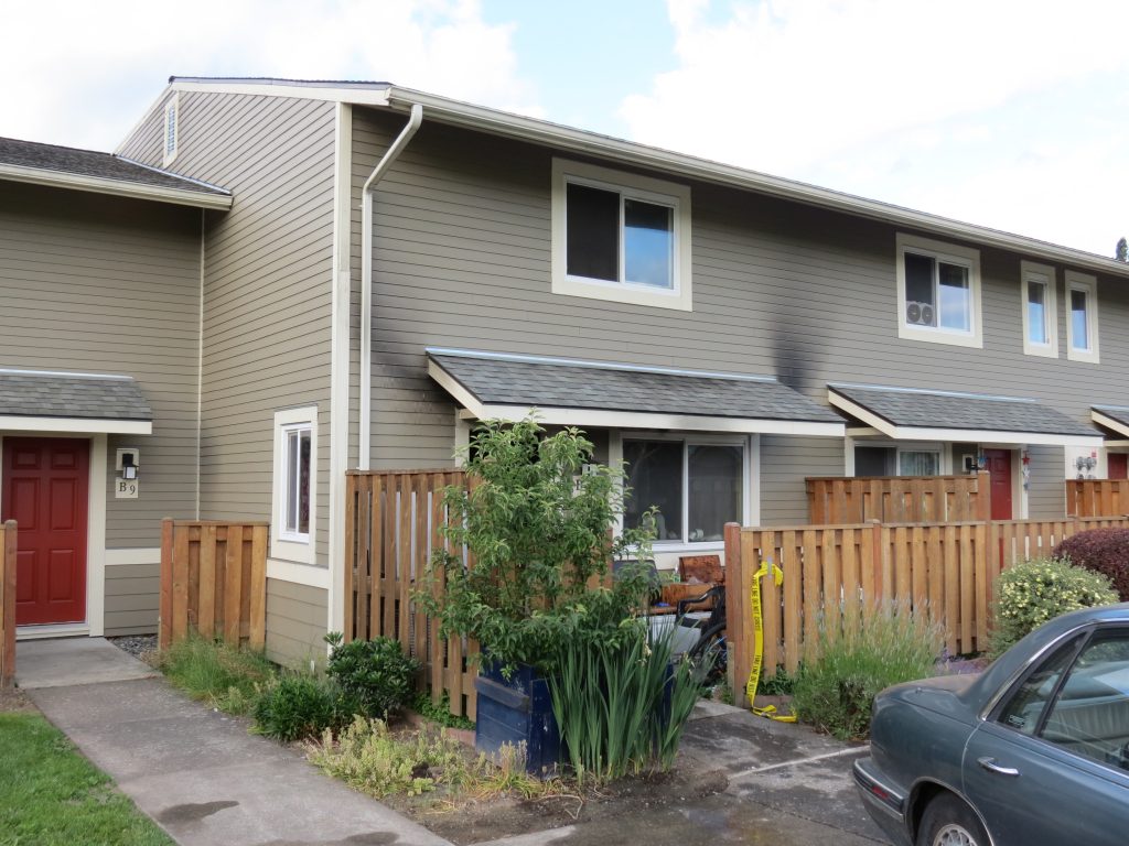 Exterior of apartment damaged by smoke and fire (June 18, 2019). Photo: My Ferndale News