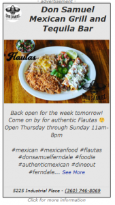 fb live post advertising example