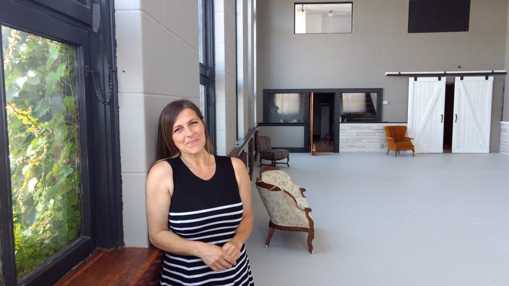 Simona Nicolau poses inside her new studio and events space, Vine Creative Spaces Studio (July 25, 2019). Photo: My Ferndale News